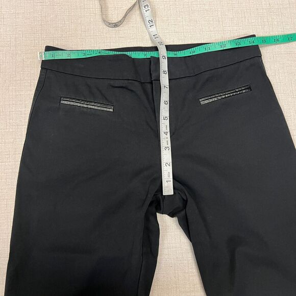 Sanctuary Pants Womens M/L Medium Large Black City Peg Twill Faux Leather Slim - Picture 6 of 11